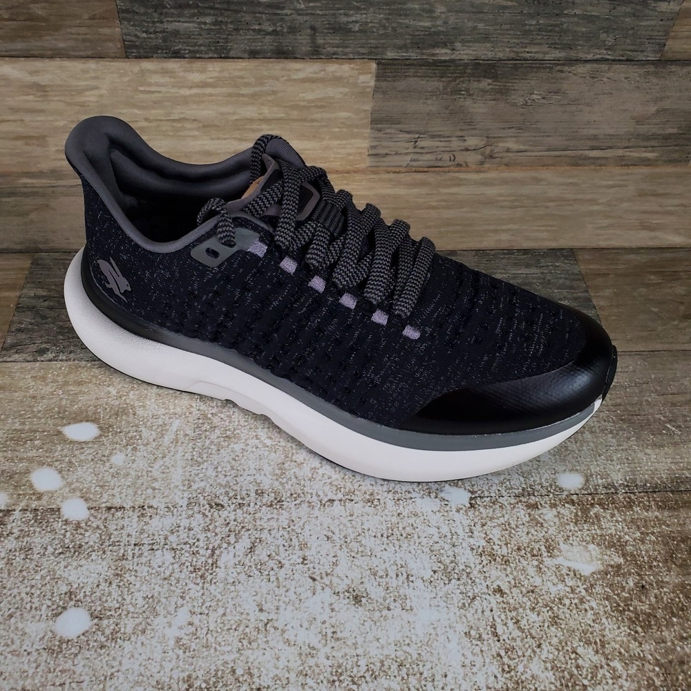 Rabbit Dream Chaser Womens Shoes Sz 8 M Black Comfort Lace Up Round Toe Sneakers